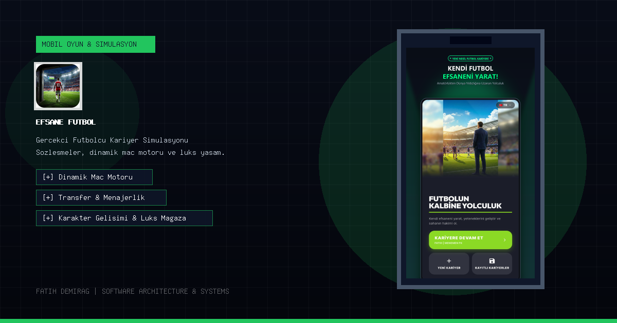 Flutter ile 2D Futbol Simülasyonu ve Dinamik Maç Motoru Geliştirme