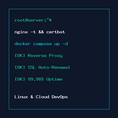 Linux Sunucu Otomasyonu & Nginx Reverse Proxy Mimarisi İkonu