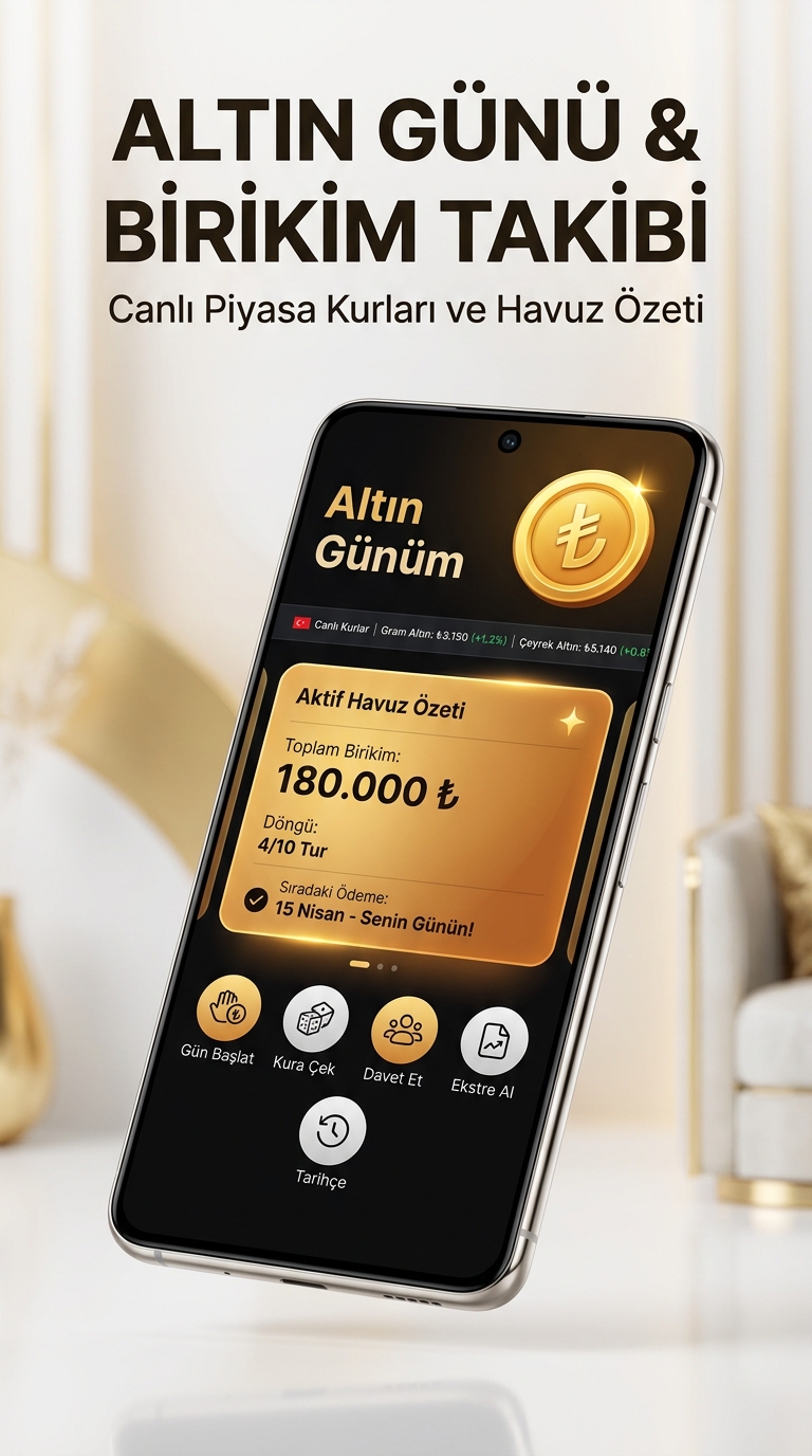 Altın Günüm: Gün, Borç & Para Takip Ekranı 1
